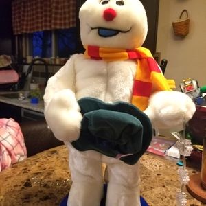 Gemmy frosty the snowman 18 inch  Singing animated figure see description